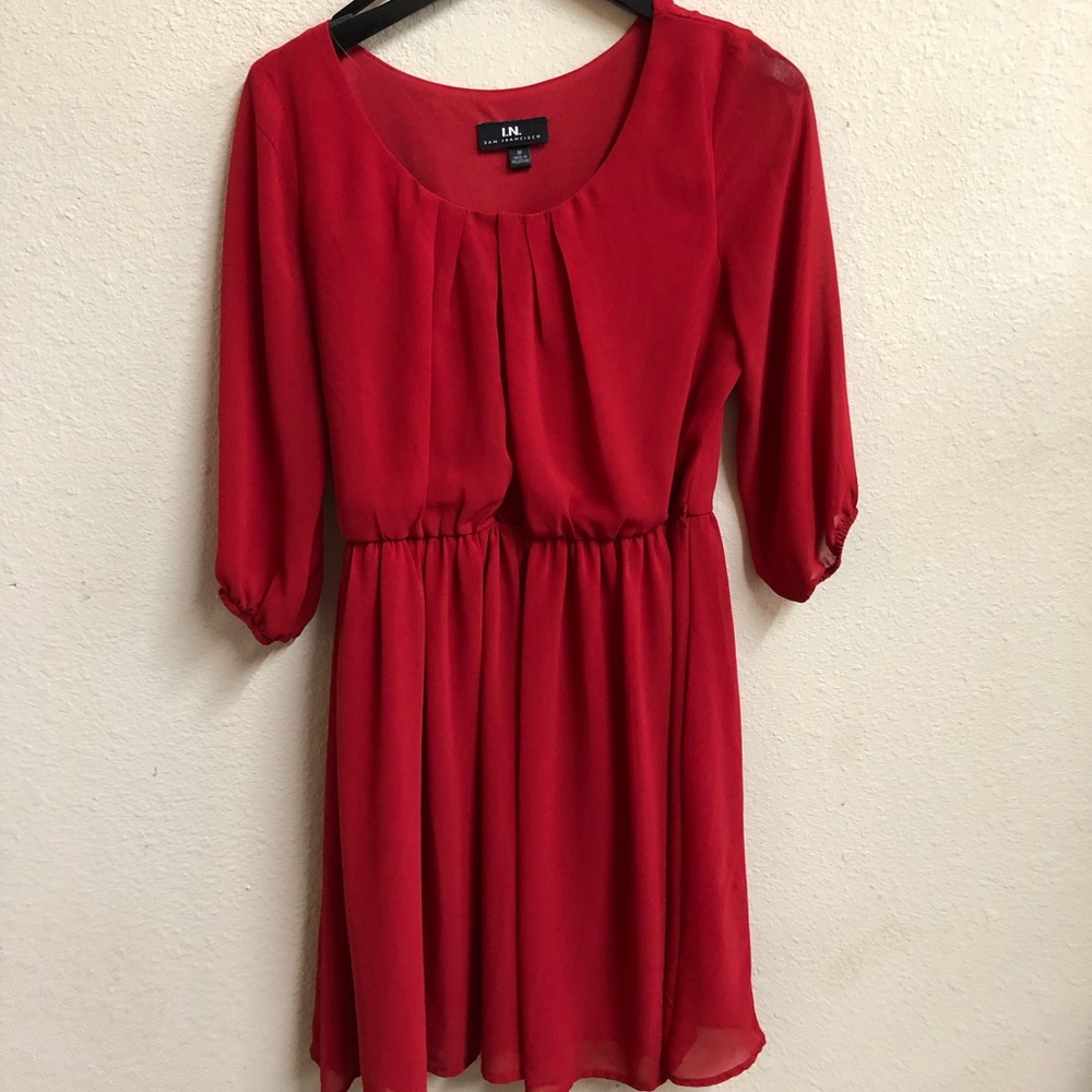 Quarter sleeve dress